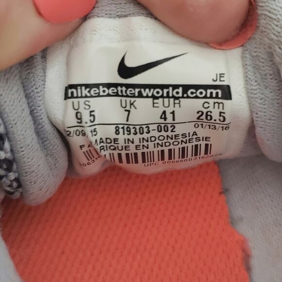 Nike | Revolution 3 Wolf Gray / Hyper Orange Ankle-High Running Shoe Sneaker - Picture 11 of 12